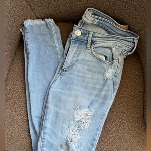 distressed abercrombie skinny jeans